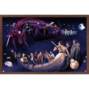 Trends International Star Wars: Saga Mural By Zi Xu Framed Wall Poster Prints - 1 of 4