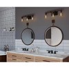 Progress Lighting Barnes Mill 3-Light Bath & Vanity Fixture, Antique Bronze, Clear Seeded Glass Shade - 4 of 4