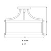 Vaxcel Holbrook 3 - Light Flush Mount in  Noble Bronze - 3 of 4