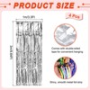 Unique Bargains Wedding Birthday Party Decoration Foil Fringe Backdrop Curtains 4 Pcs - 2 of 4