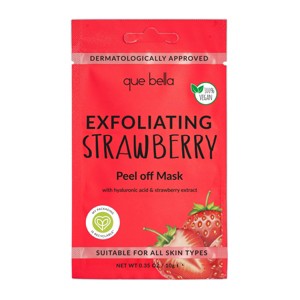Que Bella Exfoliating Strawberry Peel Off Mask - 0.35oz - 1 of 4