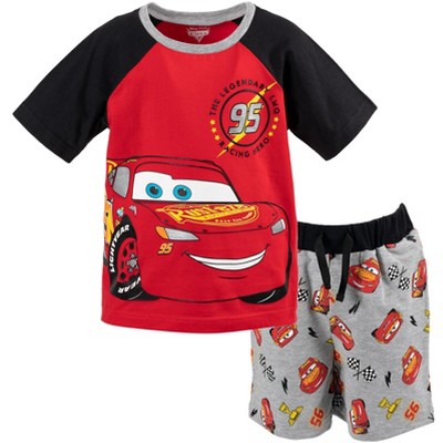 Disney Pixar Cars Lightning Mcqueen Toddler Boys T-shirt French Terry  Shorts Red/grey 5t : Target