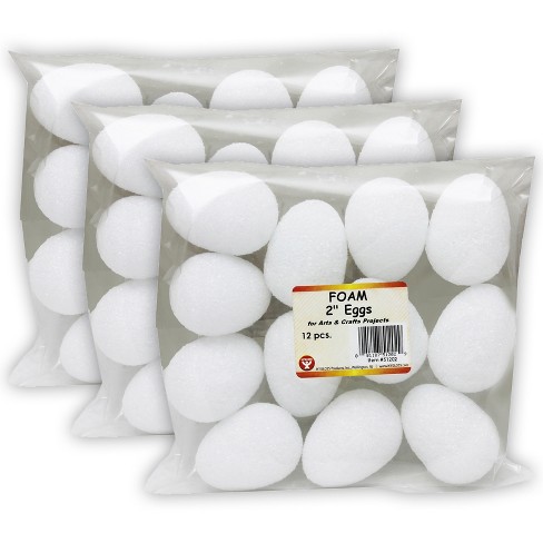 12-Pack Sculpting Foam Blocks for DIY Arts and Craft, White, 4 x 4 x 2
