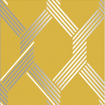 Vector Lemon Yellow and Silver Geometric Paste the Wall Wallpaper