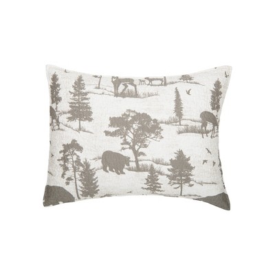 Hillside Royal Gray Cotton Reversible King Quilt Set