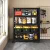 NicBex 72/78"H 5 Tier Metal Garage Shelving,Heavy Duty Storage Shelves with Pegboard and Wheel,Adjustabl Shelving Unit for Warehouses,Kitchens,Black - 4 of 4