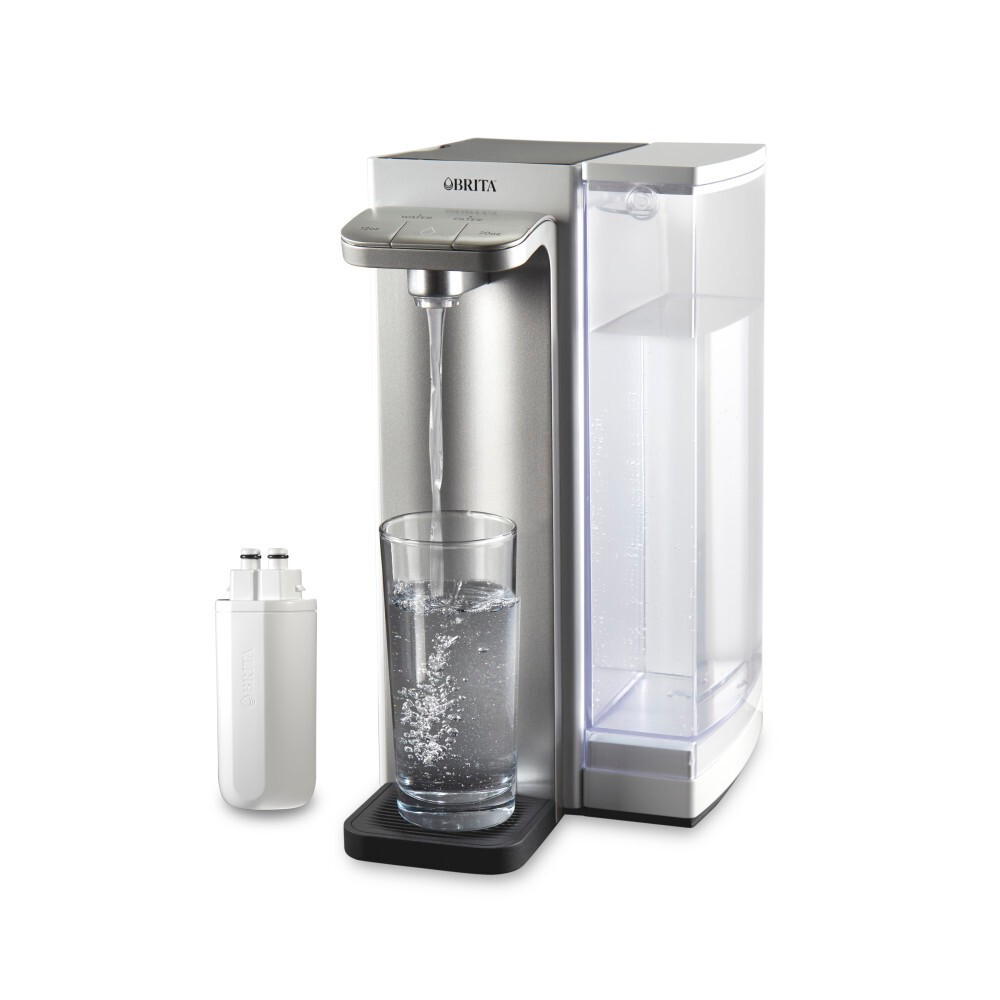 Brita Hub Instant Powerful Countertop Water Filtration - 87340: Electric Water Dispenser & Filter, 12 Cup Capacity, White