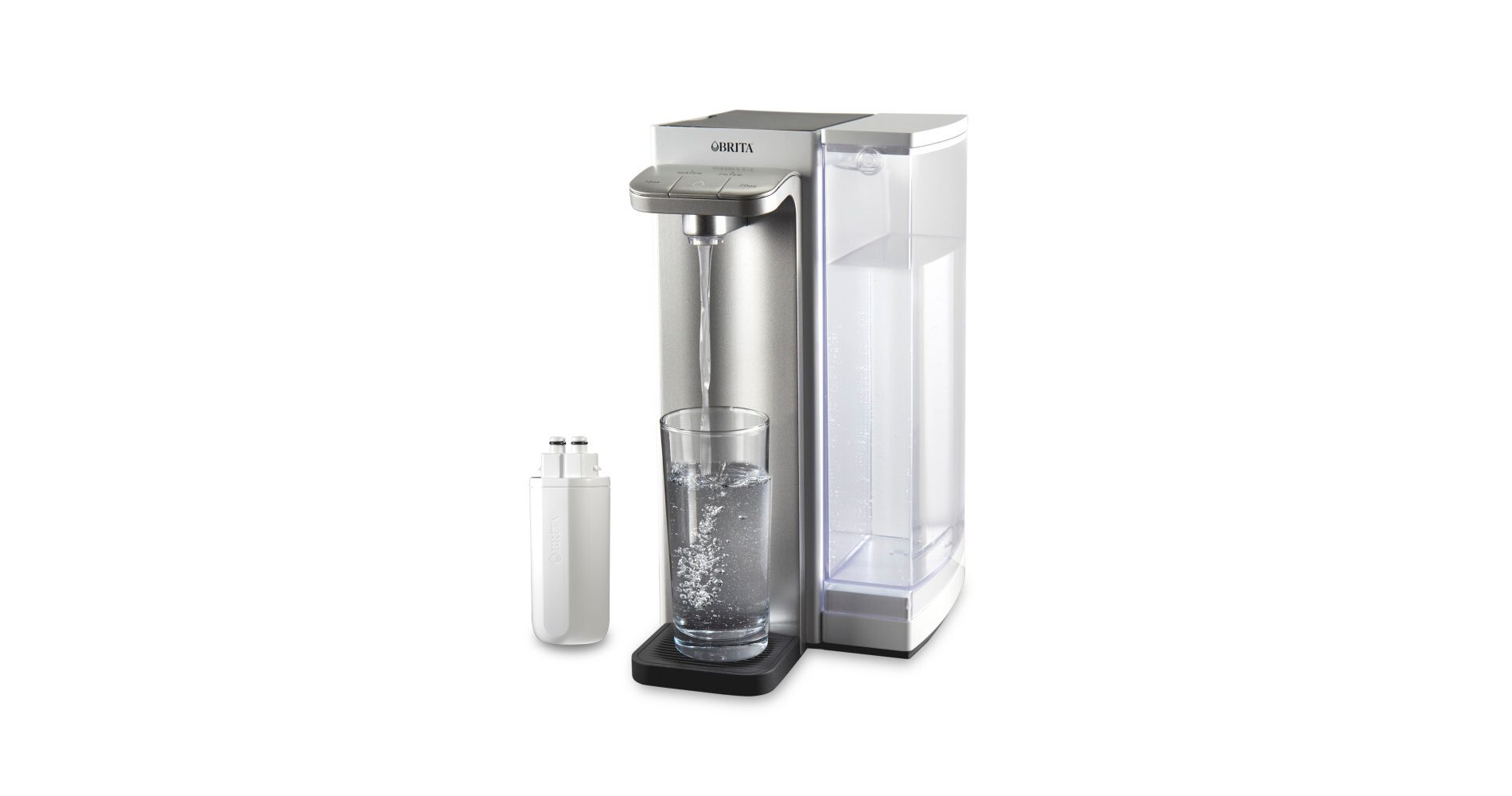 Brita Hub Instant Powerful Countertop Water Filtration - 87340: Electric Water Dispenser & Filter, 12 Cup Capacity, White