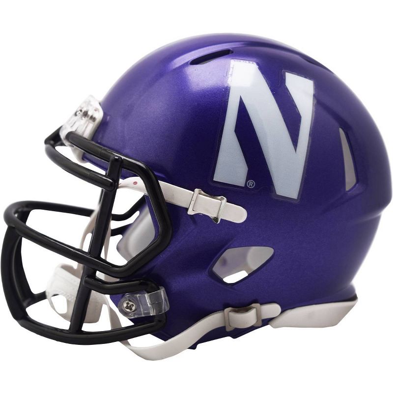 NCAA Northwestern Wildcats 4.5&#34;x5&#34; Speed Mini Helmet, 3 of 4