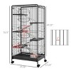 LAOTIES 6 Level Small Animal Cage for Rabbits,Indoor Metal Hutch with Ramps,Platforms,Removable Tray And Wheels - 2 of 4