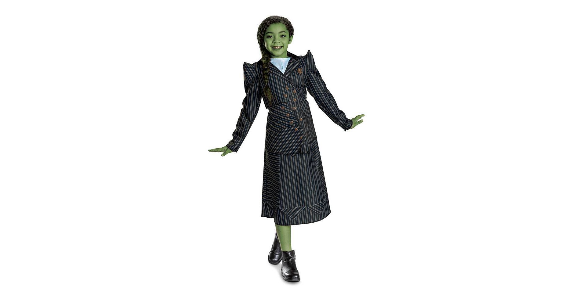 NBCUniversal Girls' Wicked the Musical Elphaba Shiz Classic Costume Dress 10-12