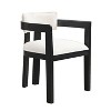 ModernLuxe 2pcs Dining Chair, Wooden Accent Chairs with Armrest, Curved Backrest - 4 of 4