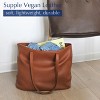 Generic Zipper Tote Bag for Women Soft Vegan Leather Handbag for Work, Travel & Everyday Use - 3 of 4