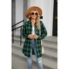 Coolmee Womens Classic Plaid Shirt Long Sleeve Cotton Button Down Up Shirts Stylish Oversized Loose Fit Blouse Tops - 4 of 4