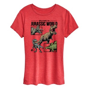 Women's - Jurassic Park - Welcome To Jurassic World Dino Short Sleeve Graphic T-Shirt - 1 of 4