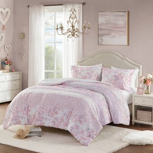 Intelligent Design Full/Queen Colette Floral Paisley Duvet Cover Set Pink - 1 of 4