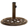 vidaXL Umbrella Base Patio Parasol Umbrella Stand Weighted Base Cast Iron - Bronze 17.3" x 12.2" - 4 of 4