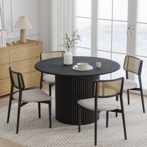 Dovelina Round Dining Table Modern Wood Kitchen Table for 4 People - 46" - 1 of 4