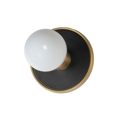 Maxim Lighting Hollywood 1 - Light Vanity in  Black/Natural Aged Brass