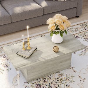 Vipbear rectangular coffee table, 47.25-inch modern engineered wood center coffee table, for living room, wooden table for home office - 1 of 4