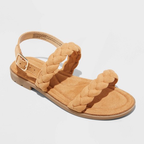 Tan on sale braided sandals