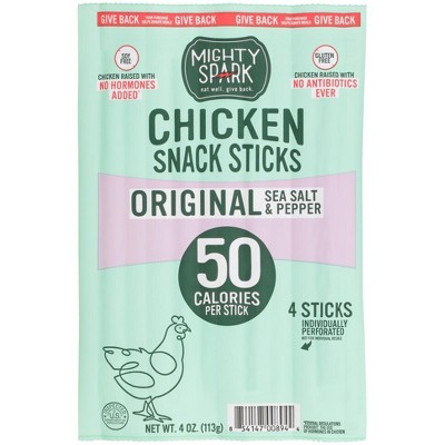 Mighty Spark Stick Snack Chicken Sea Salt Pepper - Case of 8 - 4 OZ