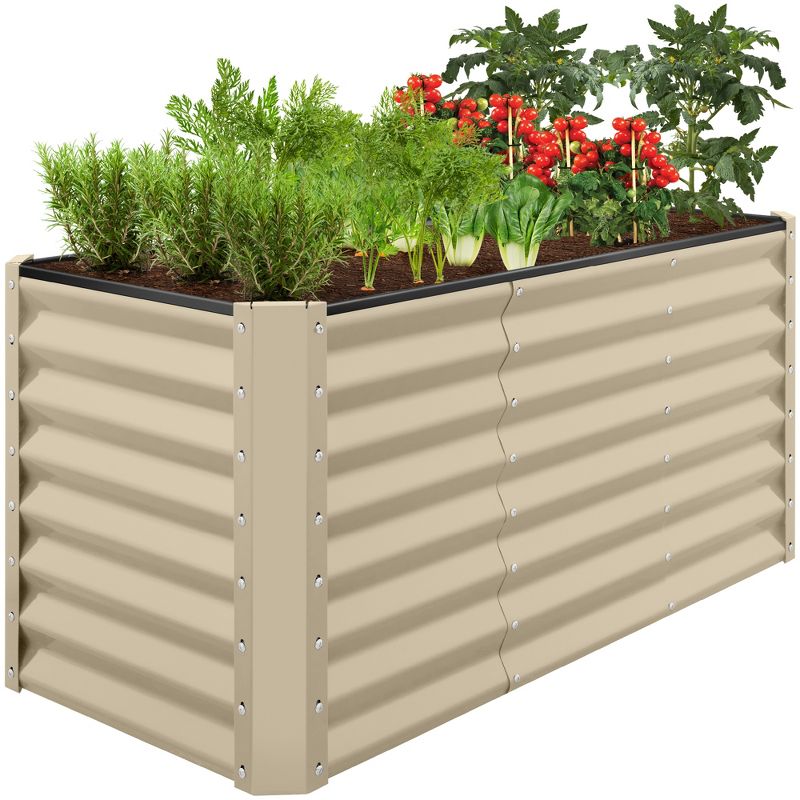 Best Choice Products 4x2x2ft Outdoor Metal Raised Garden Bed, Planter Box for Vegetables, Flowers, Herbs, 1 of 9