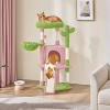 Yaheetech 42″ Height Cactus Cat Tree with Platform, Condo, Basket, Scratching Posts, Board & Hanging Ball - 2 of 4