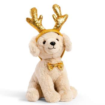 FAO Schwarz Cheers 4 Antlers Yellow Labrador 12" Stuffed Animal with Removable Wear-and-Share Ears (Target Exclusive)