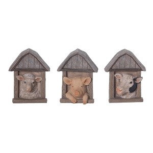 Transpac Resin Barn Window Decor Set of 3 Spring Home Decorations - 1 of 1