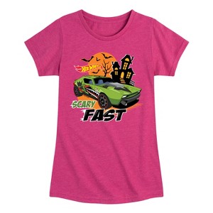 Girls' - Hot Wheels - Halloween Fitted Short Sleeve Graphic T-Shirt - 1 of 4