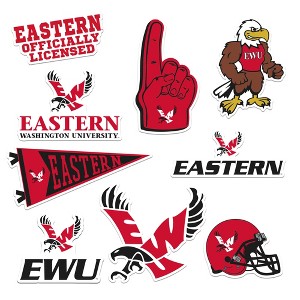 Eastern Washington University 8ct Vinyl Large Deluxe Stickers Variety Pack - 1 of 4