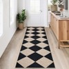 Washable Easy Jute Rug Modern Checkered Rug with Non Slip TPR Rubber Backing - 3 of 4
