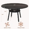 47'' Round Dining Table for 4-6 People, Round Farmhouse Dinner Table with Storage Shelf for Kitchen, Living Room (Table Only) - 2 of 4