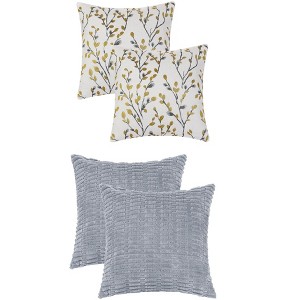 REGALWOVEN 4 Pcs Modern Soft Decorative Throw Pillow Covers 18" x 18" - 1 of 4