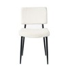 Modern Velvet Dining Chairs Set Of 2, Fabrics Upholstered Kitchen Chairs, Kitchen Side Chair With Black Metal Leg - 4 of 4