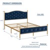 Full Size Platform Bed Frame with Headboard and Under Bed Storage Non-Slip Foundation, Wooden Slats - 2 of 4