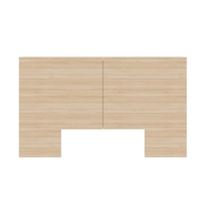 Nexera Queen Marconi Headboard Natural Blonde Oak: Engineered Wood with Built-In Storage Shelves - 1 of 4