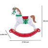 Gemmy 4 ft. LED Glimmer Tinsel Rocking Horse Holiday Yard Decoration - 3 of 4
