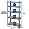 Adjustable 30''x59''5 Level Garage Tool Shelf Storage 2000lbs Capacity - 2 of 4