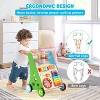 Safstar Baby Push Walker, Wooden Infant Walker Activity Center with Shape Sorter, Push Toys for Babies Learning to Walk, Gift for Boys and Girls - 4 of 4