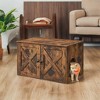 Cat Litter Box Enclosure - Hidden Furniture with Removable Divider - Indoor Cat House,  End Table - 31.5 x 20.9 x 19.7 Inches - 4 of 4