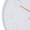 24"x24" Metal Round Wall Clock White - Olivia & May: Contemporary Indoor Decorative Analog Display - 3 of 4