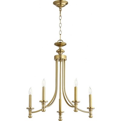 Quorum Lighting Rossington 5-light Chandelier, Aged Brass, 22 Width, 25 ...