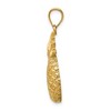 Black Bow Jewelry 14k Yellow Gold Satin and Diamond Cut Pineapple Pendant - 2 of 4