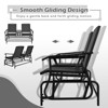 Tangkula Patio Loveseat Rocking 2 Person Outdoor Double Glider Chair With Center Table - 4 of 4