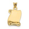 Black Bow Jewelry 14k Yellow Gold I LOVE YOU Scroll Page Pendant, 13mm - 3 of 4