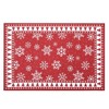 Christmas Area Rug Xmas Tree and Snowflake Accent Rug Holiday Decorative Bordered Rug - 2 of 4