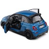 2022 Fiat 695 Abarth "Tributo 131 Rally" Podium Blue Metallic with Black Side Stripes 1/18 Diecast Model Car by Solido - 4 of 4