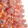 7ft. Holiday Pink Cashmere Artificial Christmas Tree with 300 LED Lights & 599 Branches – Playful Festive X-Mas Showpiece - 4 of 4